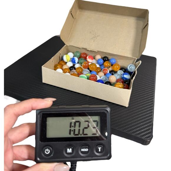 Marbles Collection Lot 100 Solid Vintage Various Sizes Colors Swirls Mixed 1lb - Picture 8 of 8